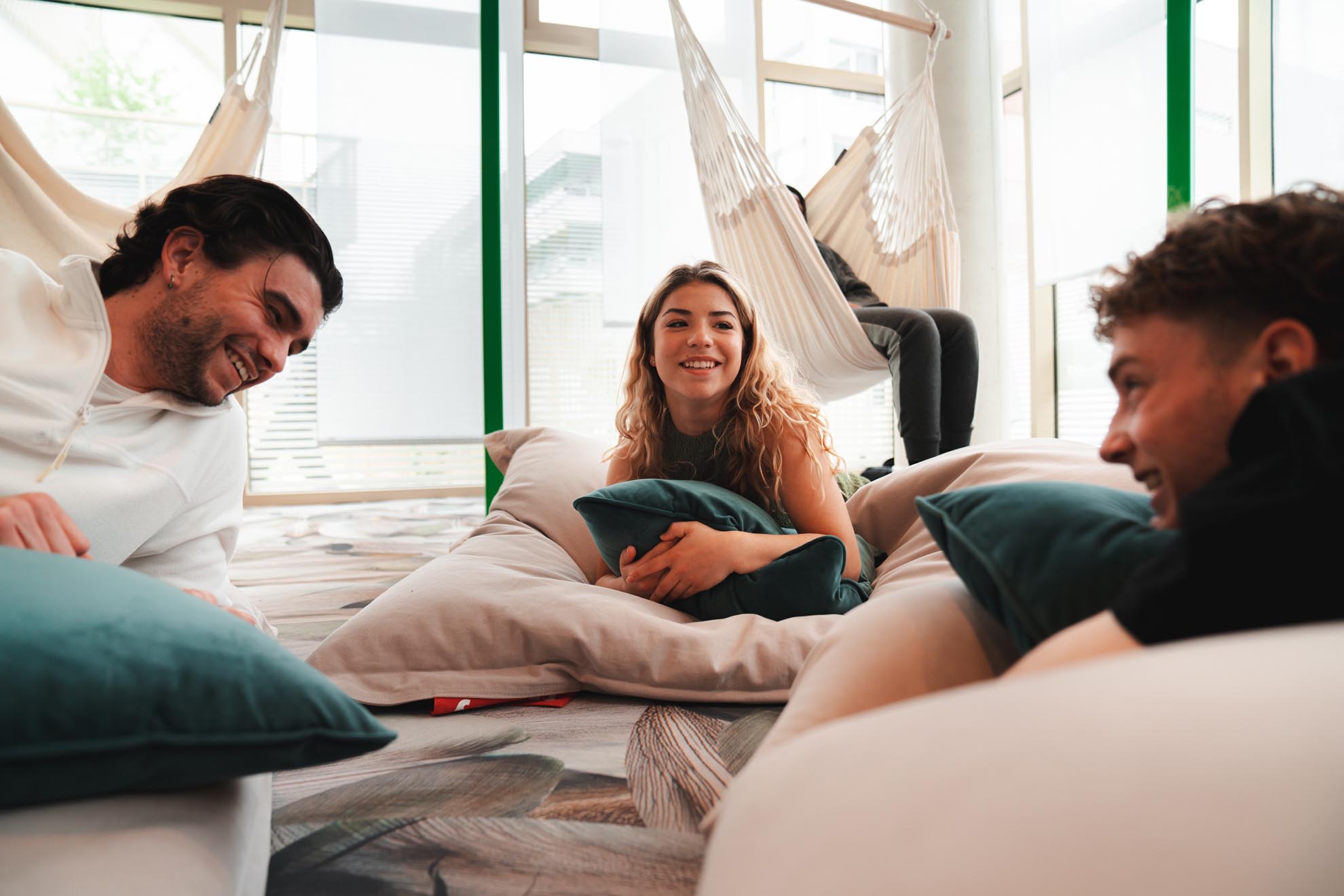 Espace de détente dans résidence étudiante à Villejuif