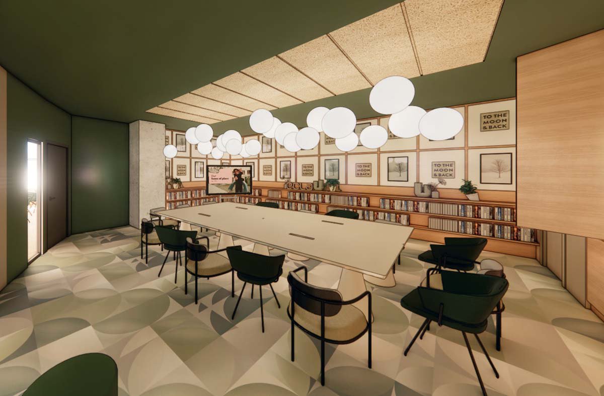 salle de coworking dans résidence de coliving à Archamps