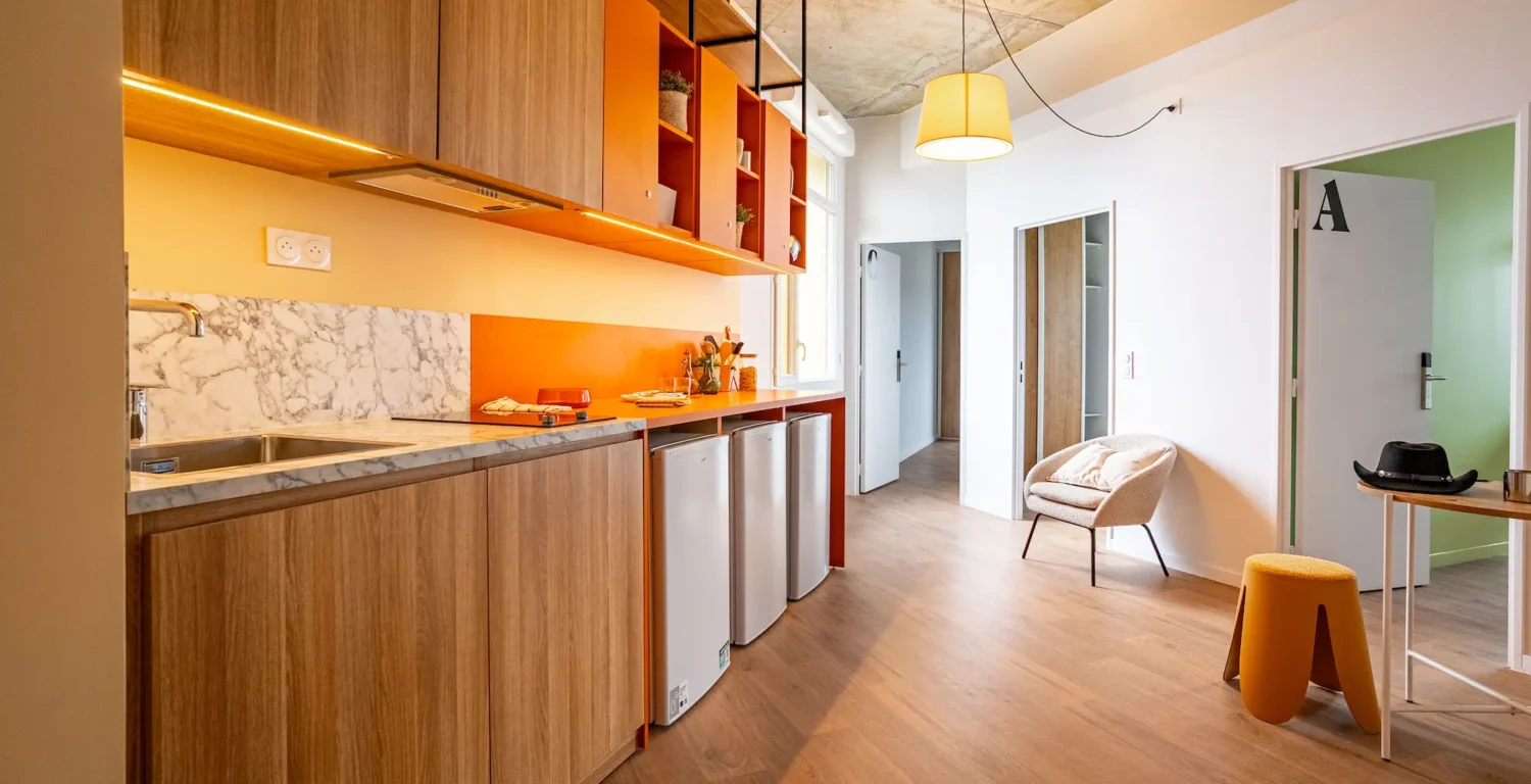 mini studio en colocation à Genève Archamps dans la résidence Ecla, logement étudiant équipé