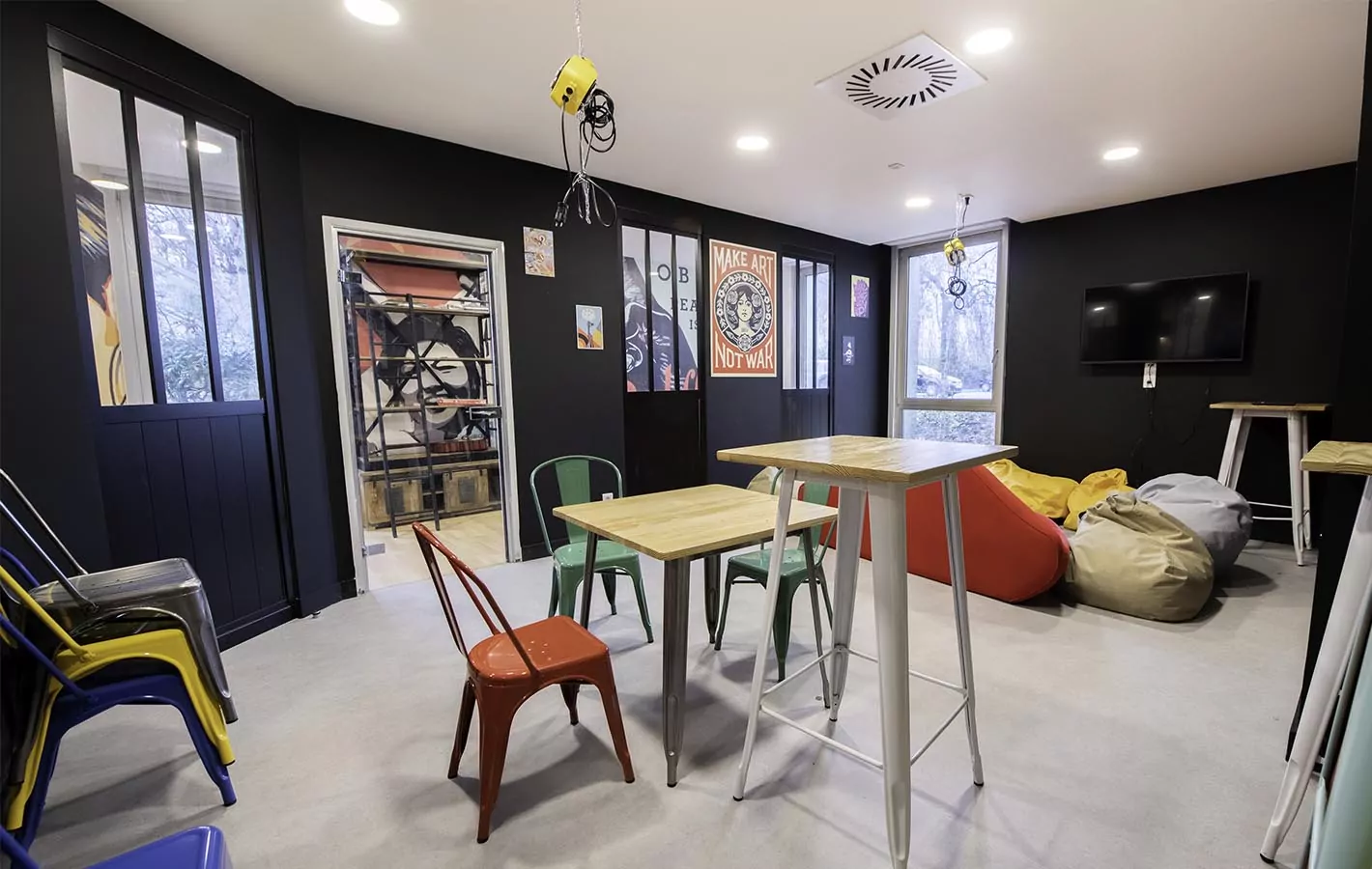 Espace commun de la résidence étudiante UXCO Student la Galerie à Cergy Pontoise